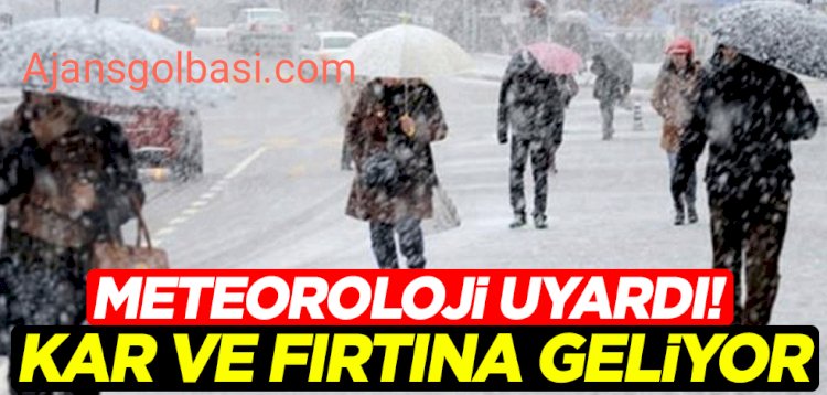 Meteorolojiden yoğun kar yağışı ve fırtına uyarısı