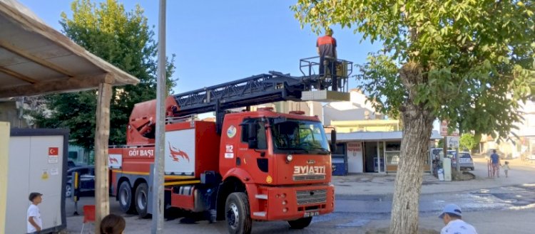 Yavru Serçeye Gölbaşı İtfaiyesinden Şefkat Eli